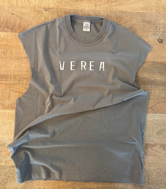 Camiseta sin mangas gris