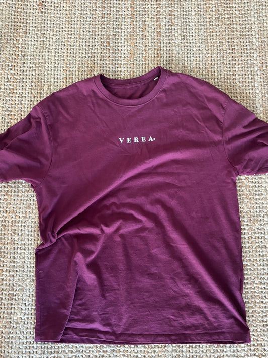 Camiseta OVERSIZE burgundy