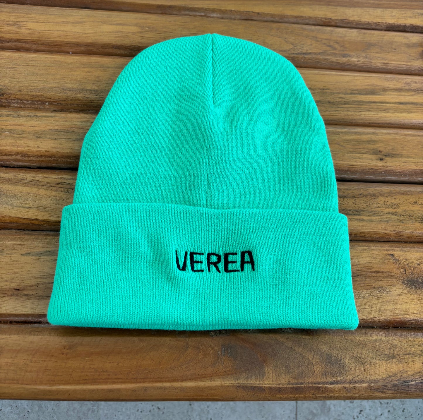 Gorro de lana verde
